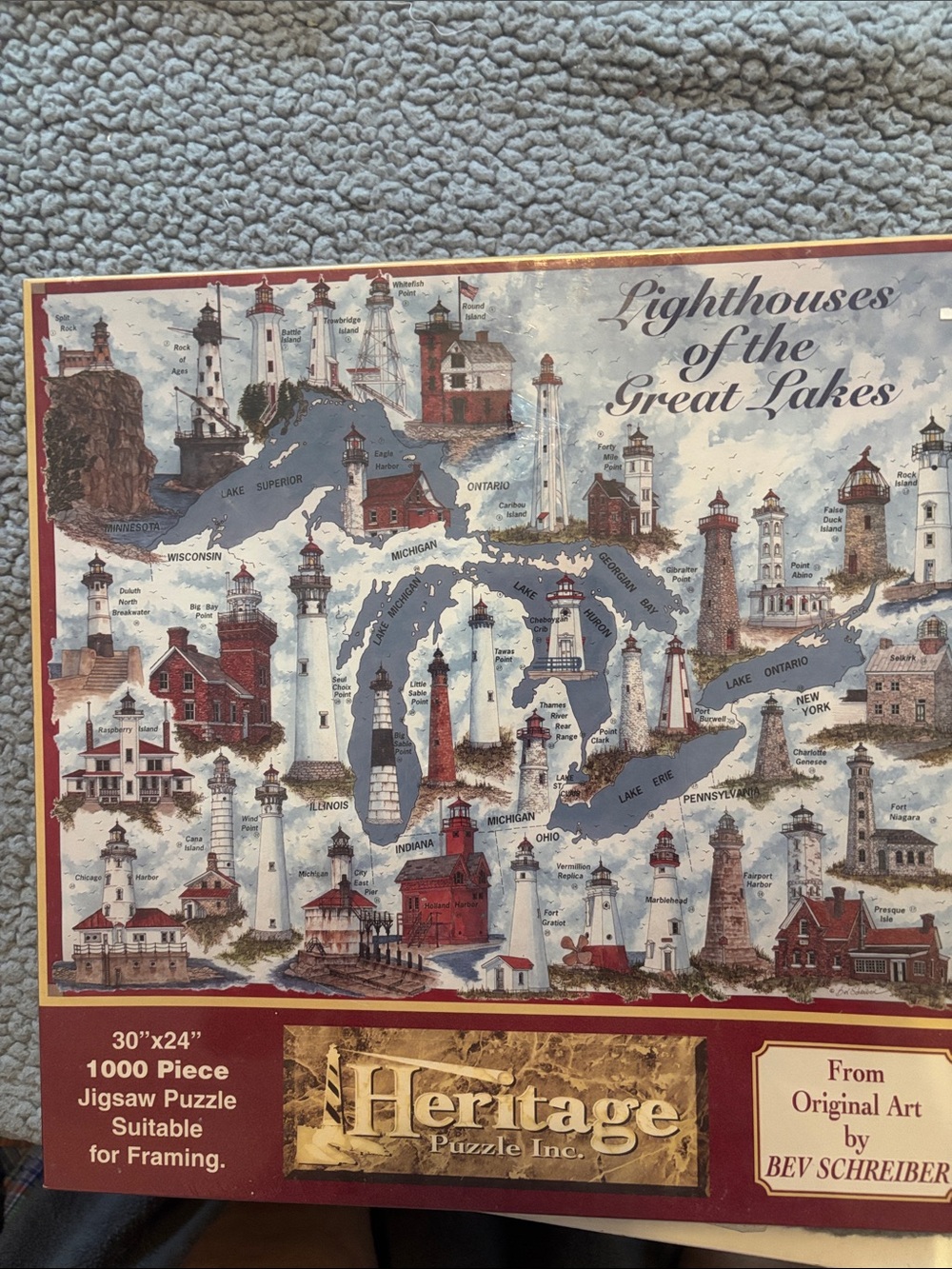 NWT Lighthouses of the Great Lakes 1000 piece puzzle